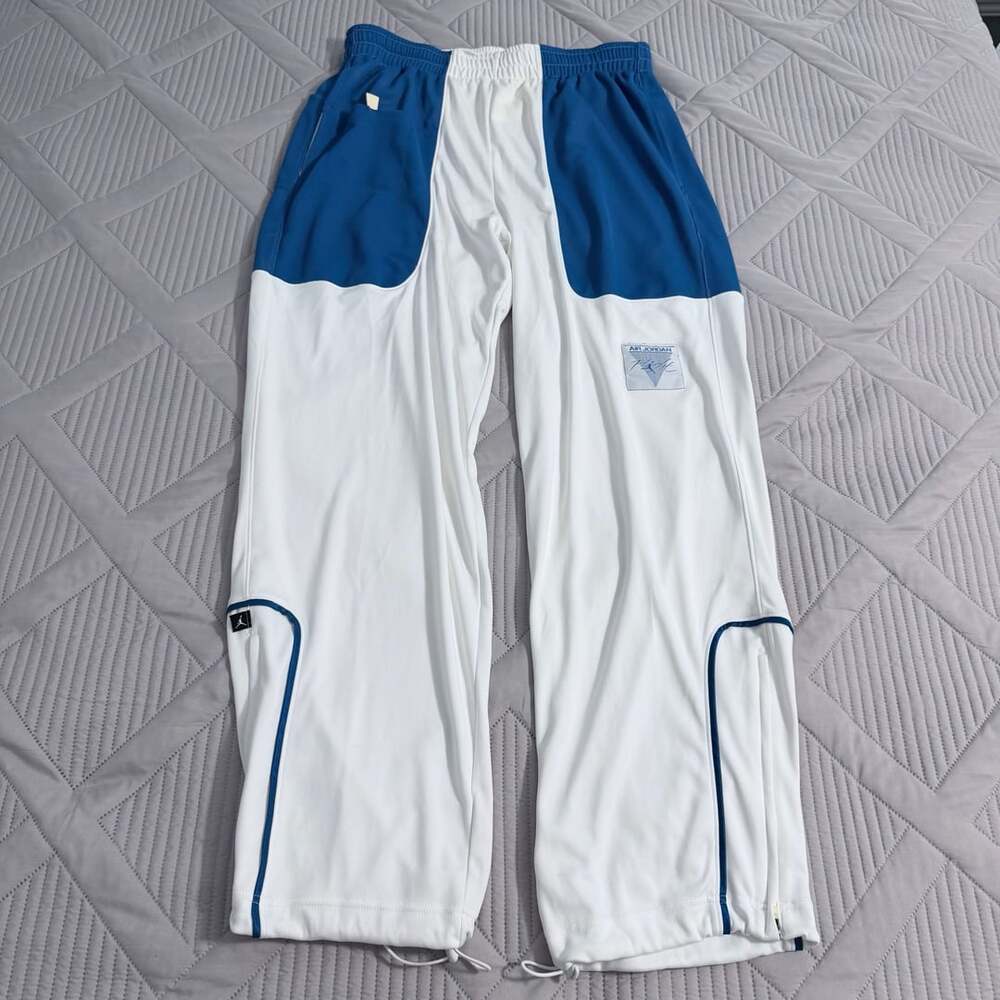 Jordan Flight Vintage White and Blue Mesh Track Pants XL